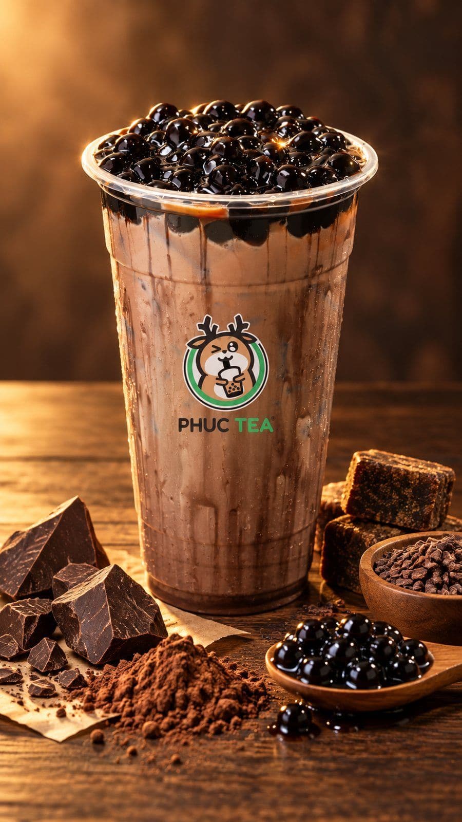 Socola Trân Châu Đường Đen - Phúc Tea drink