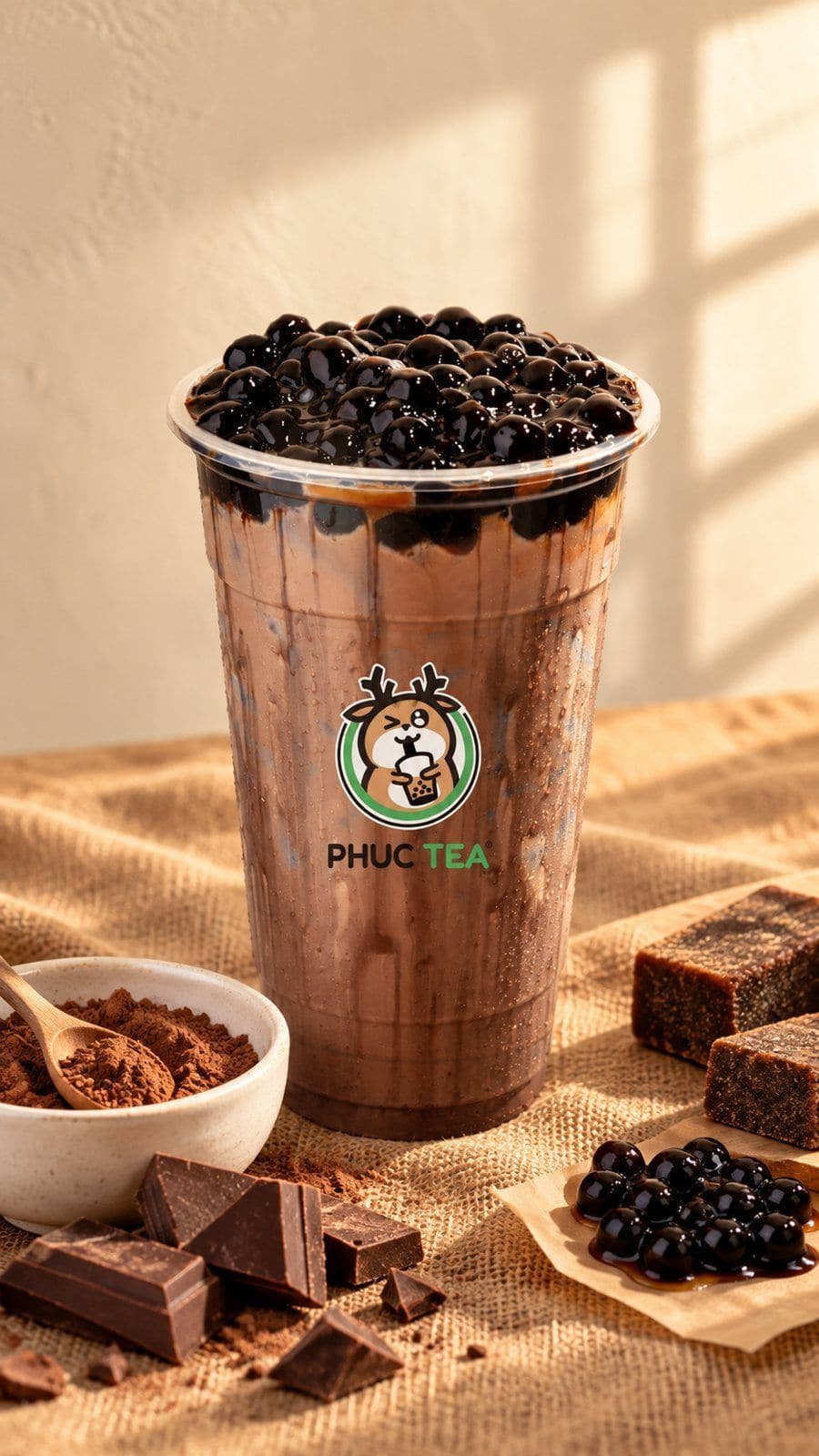 Socola Trân Châu Đường Đen - Phúc Tea drink