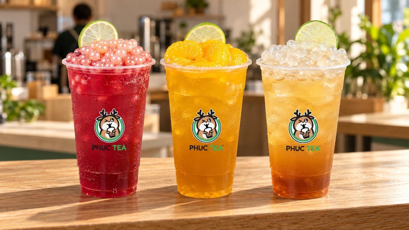 Lục Trà Xoài, Trà Quýt, Trà Lựu - Phúc Tea drink