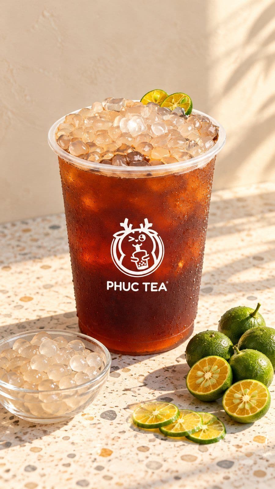 Hồng Trà Tắc Trân Châu Giòn - Phúc Tea drink