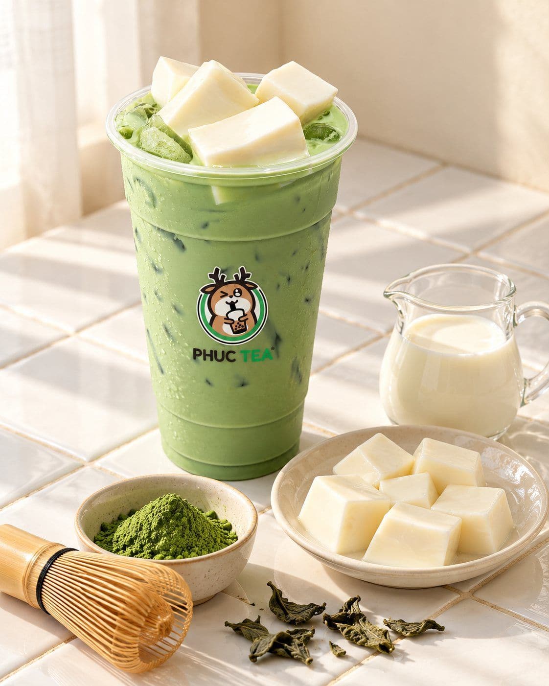 Matcha Khúc Bạch, Matcha - Phúc Tea drink